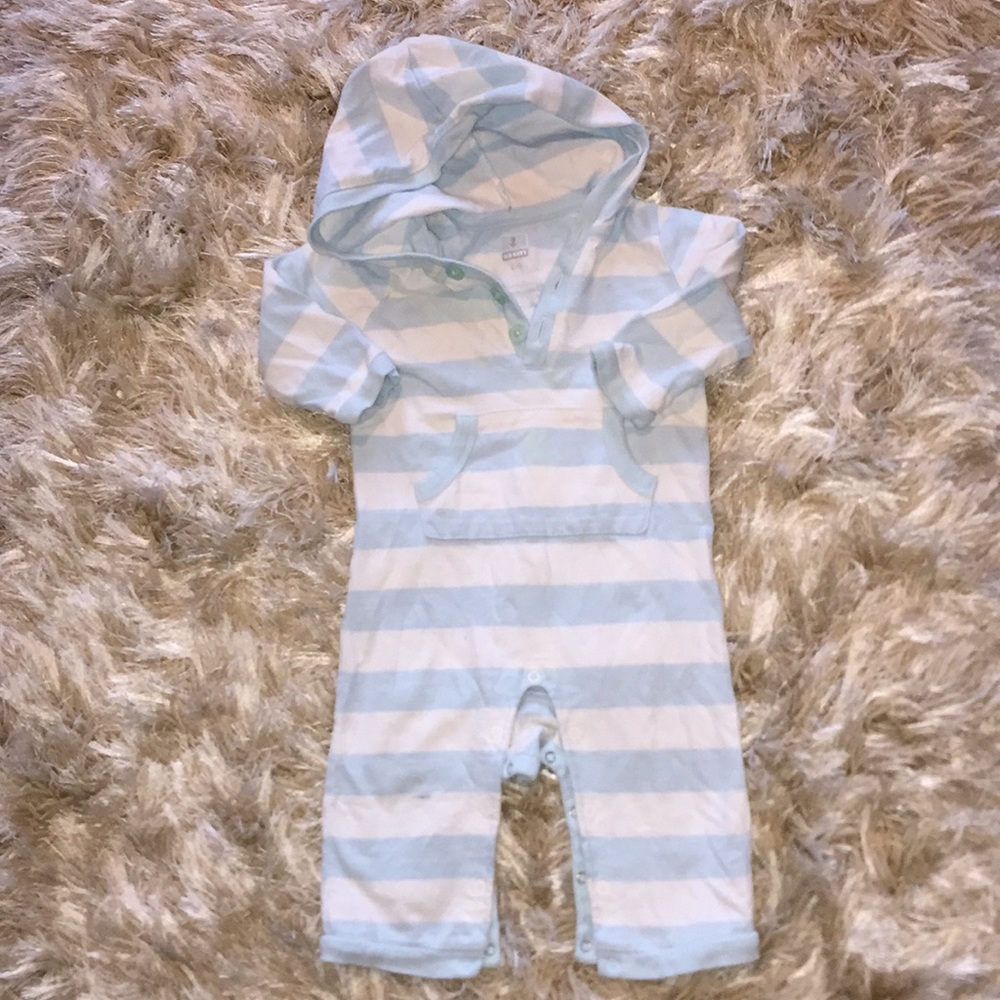 Striped with Buttons and Hood